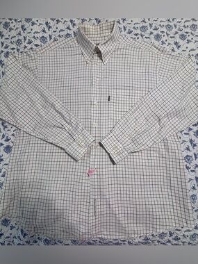 Barbour men’s the original Barbour tattersall dress shirt button down collar XL
